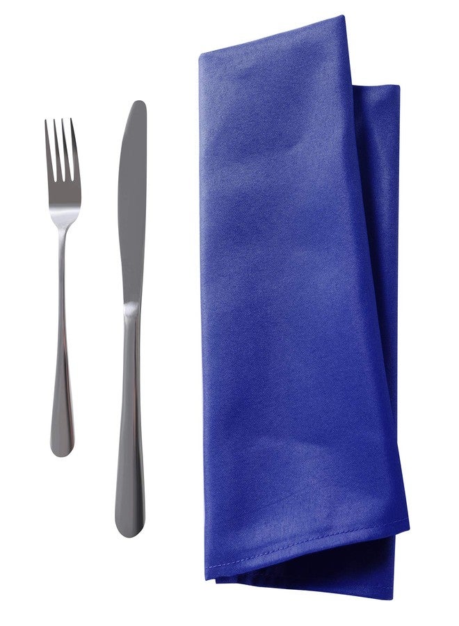 Ascoza 25pcs Polyester Cloth Napkins - 17 x 17 inch Royal Blue Dinner Washable Napkins with Hemmed Edges for Restaurant/Wedding/Hotel(25,Royal Blue) - Image 5